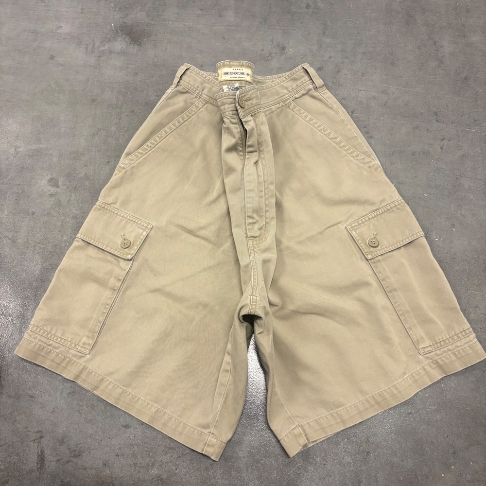 Vintage Y2K/2000s Khakis Mens Tan Cargo Shorts Relaxed Fit Vintage size 36
